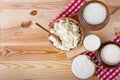Dairy products. still life with dairy products, milk Royalty Free Stock Photo