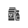 Dairy products vector icon Royalty Free Stock Photo