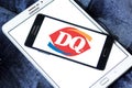 Dairy queen dq fast food logo Royalty Free Stock Photo