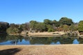 Daisensui Pond in Rikugien Garden, Tokyo, Japan Royalty Free Stock Photo