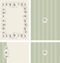 Daisies border wedding invitation set