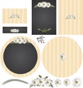 Daisies on chalkboard rustic wedding invitation set