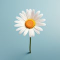 Daisy 3d Render Illustration On Blue Background With Emotional Narrative