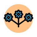 Daisy, daisy flower fill background vector icon which can easily modify or edit Royalty Free Stock Photo