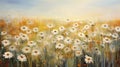 Daisy Dreams: A Breathtaking Painting of a Lush Meadow