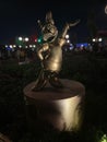 Daisy Duck`s Fab 50th Statue Outside Cinderella`s Castle, Orlando, FL