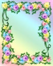 Daisy Floral Invitation Border Royalty Free Stock Photo