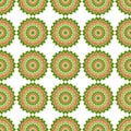 Daisy floral tile seamless pattern vector graphic design. Royalty Free Stock Photo