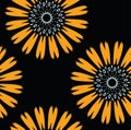 Daisy flower seamless pattern vector file