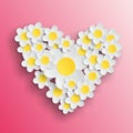 Daisy heart Valentine Royalty Free Stock Photo