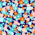 Daisy seamless pattern.