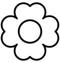 Daisy Vector Icon which can easily modified or edit Royalty Free Stock Photo