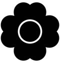 Daisy Vector Icon which can easily modified or edit Royalty Free Stock Photo