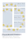 Daisy Wreath Decorated Labels, Tags, and Business Cards