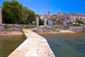 Dajla abandoned convent coastline view from pier