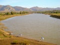 Dak Bla River at Kontum town - Vietnam Royalty Free Stock Photo