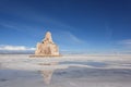 The Dakar Bolivia Monument in Salar de Uyuni Royalty Free Stock Photo