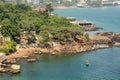 Dakar coastline, beach and vegetation. Dakar. Senegal. West Africa Royalty Free Stock Photo