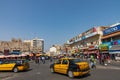 DAKAR, SENEGAL - NOVEMBER 11, 2019: People working and traffic at Senegal capital Dakar, West Africa Royalty Free Stock Photo