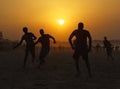 Mass recreation on the beach of Dakar Royalty Free Stock Photo