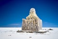 Dakar statue in Wonderful Salar de Uyuni, Bolivia