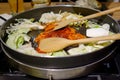 Dakgalbi is Korean famous food Sliced chicken