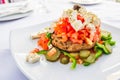 Dakos, Cretan Salad, Greece cuisine Royalty Free Stock Photo