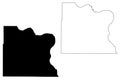 Dakota County, Nebraska U.S. county, United States of America, USA, U.S., US map vector illustration, scribble sketch Dakota map
