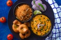 Dal baati churma-Rajasthani cuisine Royalty Free Stock Photo