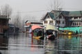 Dal lake Srinagar & house boats Royalty Free Stock Photo