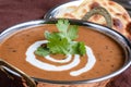 Dal makhani with naan Royalty Free Stock Photo