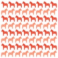 Dala Red Christmas Horses Pattern Texture Background Royalty Free Stock Photo