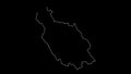 Dalarna Sweden county map outline animation