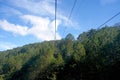 Dalat Cable Car, Route from Robin Hill to Truc Lam Monastery Chua Truc Lam, at Robin Hill, Dalat, Vietnam. pine forest