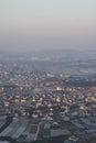 Dalat city from a hill in an early morning. Royalty Free Stock Photo