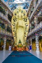 DALAT, VIETNAM - APRIL 15, 2019: statue of Buddhist goddess in ancient pagoda with colorful decoration in Dalat Vietnam