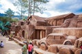 DALAT, VIETNAM - February 17, 2017: Amazing destination for Vietnam tourism, work of art know as sculpture tunnel from clay.