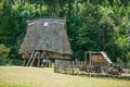 DALAT, VIETNAM - February 17, 2017: Cu Lan village at Dalat countryside, hotel and holiday resort among pine jungle, camp on grass Royalty Free Stock Photo