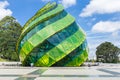 DALAT, VIETNAM - MAY 6, 2018: Glass Pavilion in the form of a flower bud of the artichoke in the Lam Vien Square Royalty Free Stock Photo