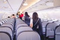 A passenger airplane of Vietjet Air docking at Lien Khuong Airport DLI in Dalat, Vietnam Royalty Free Stock Photo