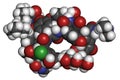 Dalbavancin glycopeptide antibiotic drug molecule. Used in treatment Staphylococcus aureus and Streptococcus pyogenes infections