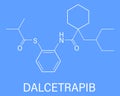 Dalcetrapib hypercholesterolemia drug molecule. Skeletal chemical formula.