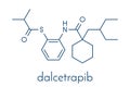 Dalcetrapib hypercholesterolemia drug molecule. Skeletal formula.