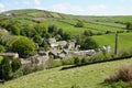 Dale End in Lothersdale where the mill reputedly has the largest indoor waterwheel in the world, North Yorkshire, England, UK Royalty Free Stock Photo