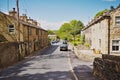 Dale End in Lothersdale where the mill reputedly has the largest indoor waterwheel in the world, North Yorkshire, England, UK Royalty Free Stock Photo