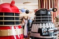 Daleks at a convention Royalty Free Stock Photo