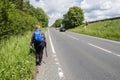 Walking on the  Dales high way near Skipton Royalty Free Stock Photo