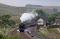 Dalesman train at Blea Moor Settle to Carlisle Royalty Free Stock Photo