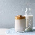 Dalgona frothy coffee trend korean drink milk latte