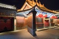 Dazhou lamasery Temple, by night illuminated Hohhot China gate Royalty Free Stock Photo